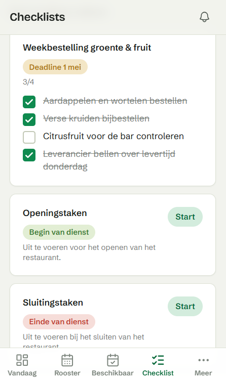 Checklist